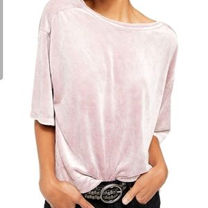 FREE PEOPLE  , Velvet soft swoop neck top
